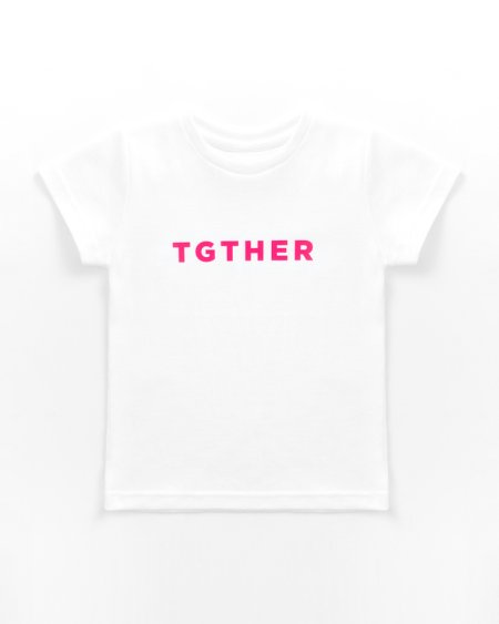 TGTHER T-SHIRT GIRLS WEISS PINK