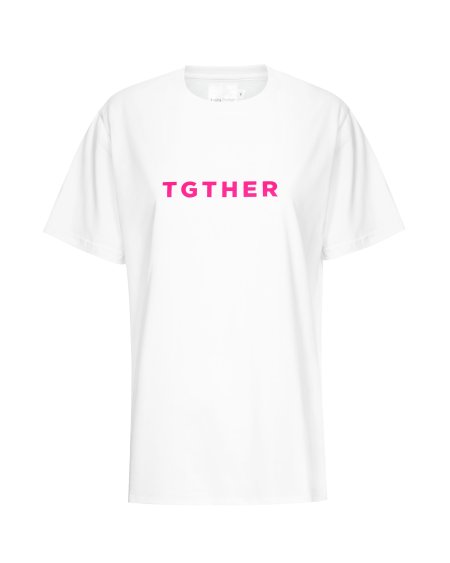 TGTHER T-SHIRT LADYS WEISS PINK mit Brustzugang XS