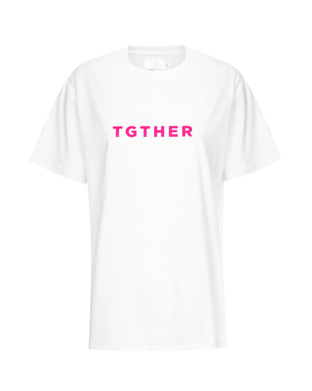 TGTHER T-SHIRT LADYS WEISS PINK ohne Brustzugang XS