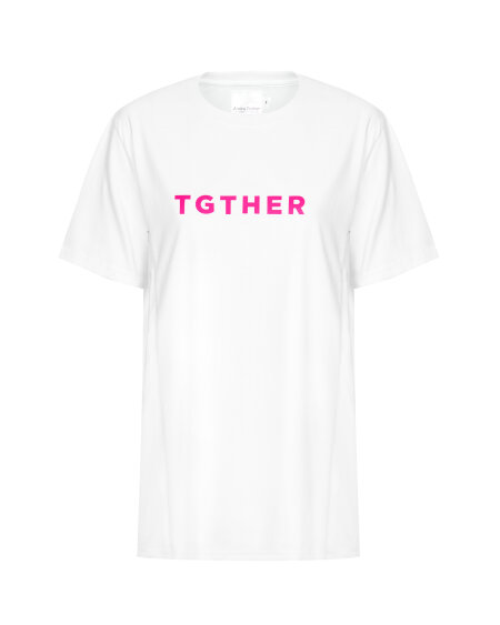 TGTHER T-SHIRT LADYS WEISS PINK ohne Brustzugang XS