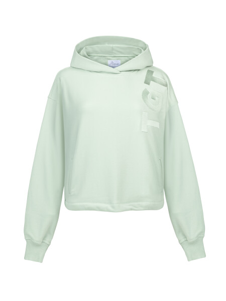 TGTHER CROPPED HOODIE DUSTY MINT S